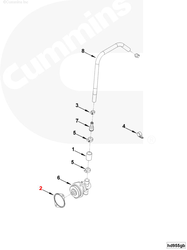 Gasket, Hydraulic Power Steering Pump Cummins (3008400)