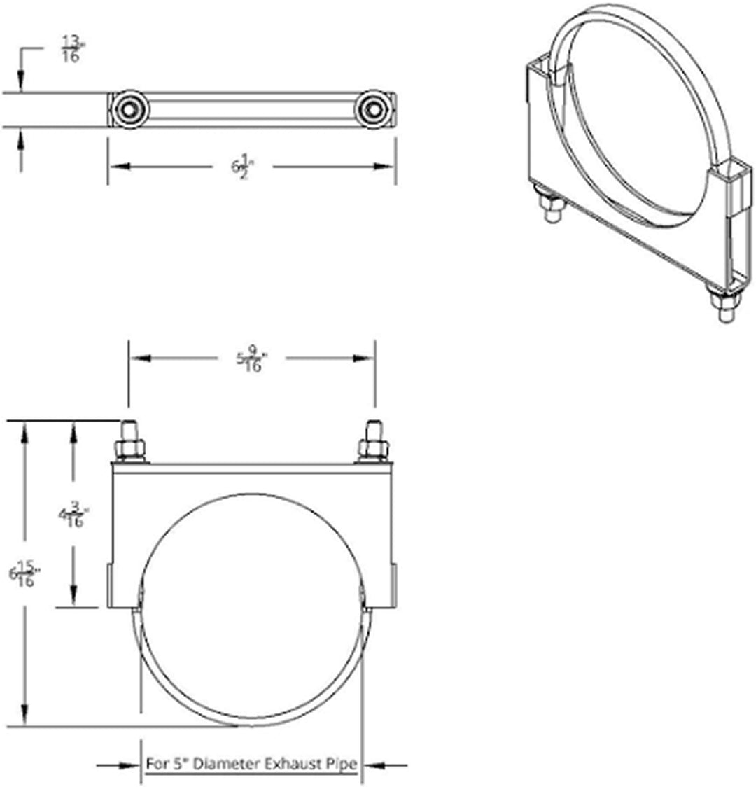 Muffler U-Clamp ASM SS 5" (J000232)
