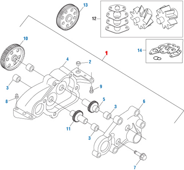 Oil Pump Assembly Detroit Diesel S60 14L (23527448)