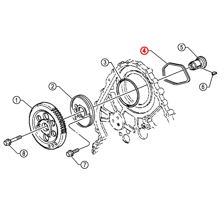 Seal Camshaft to Cylinder Head S60 (23521894)