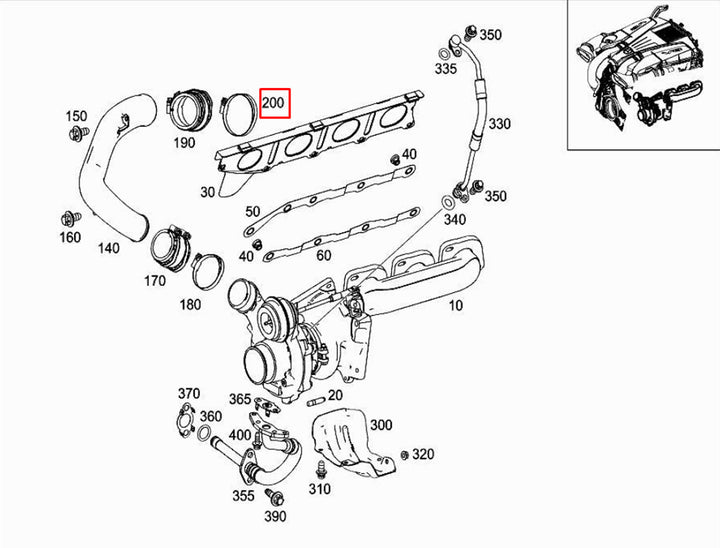 Hose Clamp EGR  DD13, DD15 (Set of 2)(Hose # A4729970353)