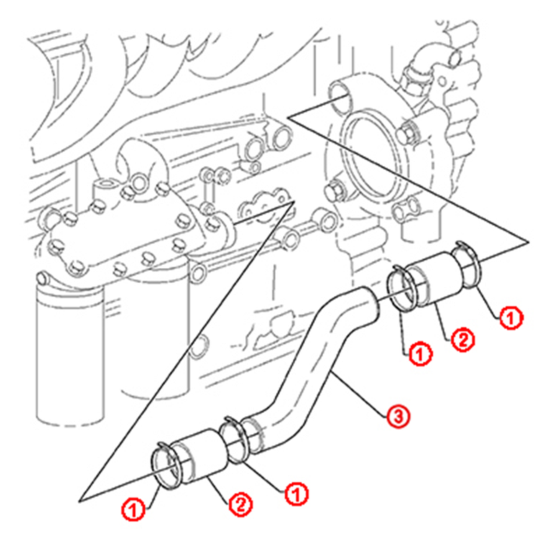 Kit de tubería de refrigerante S60 12,7 L, 12,7 L EGR, 14,0 L (23505899, 23506325)