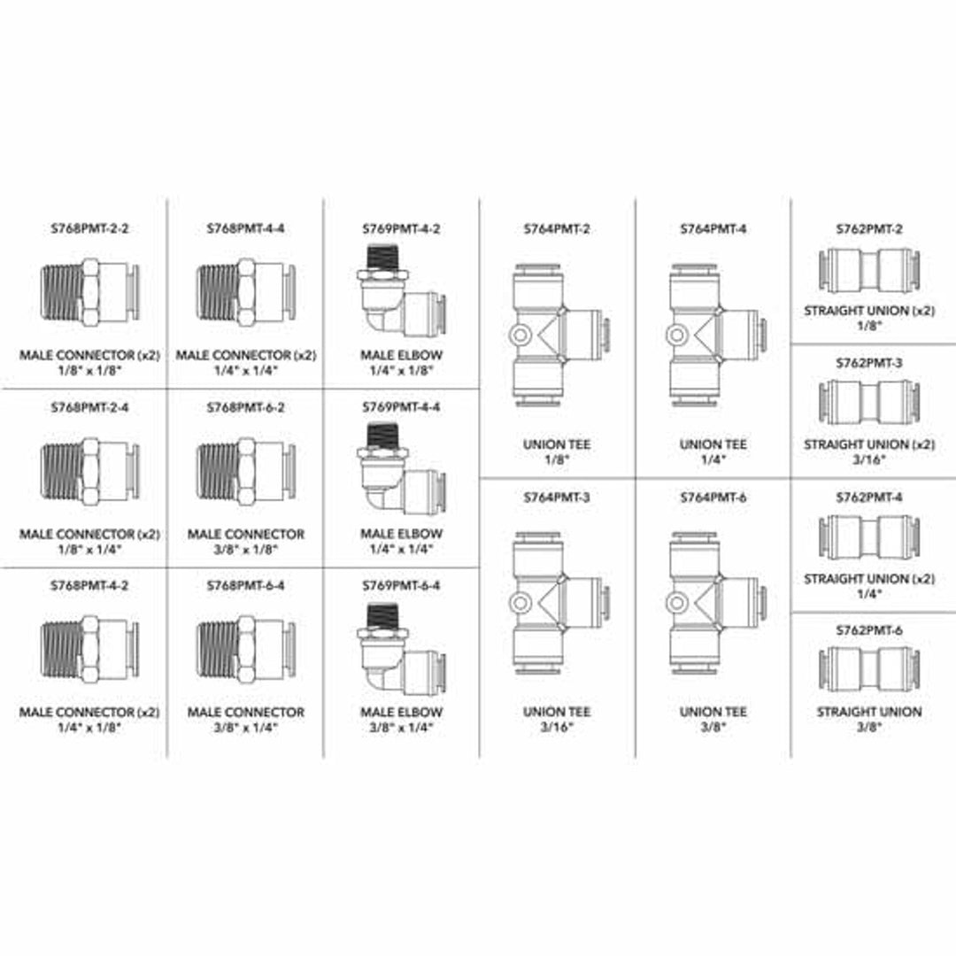 Quick-Fix In-Cab Air Line Kit Includes 24 Composite Fittings ( 424317 )