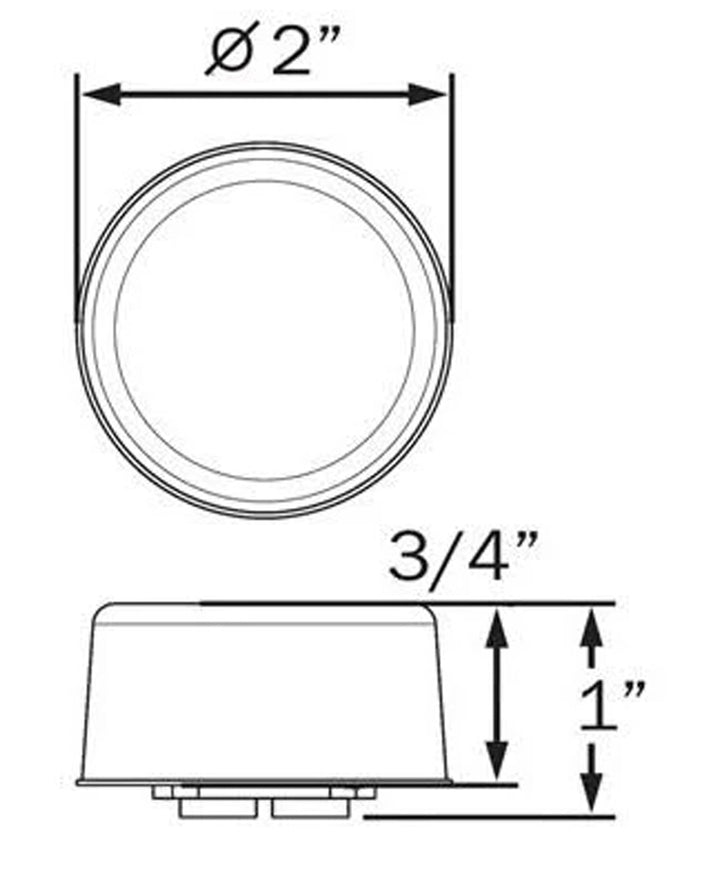 Amber Marker / Clearance 2" Light (Set of 4)