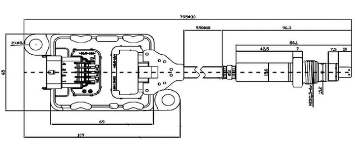 Nox Sensor Volvo D11, D13, Mack MP7, MP8 (21636091)