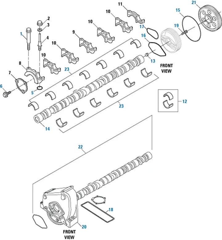 Camshaft Detroit Diesel S60 12.7L EGR EPA02 (20mm Cam Bolt)