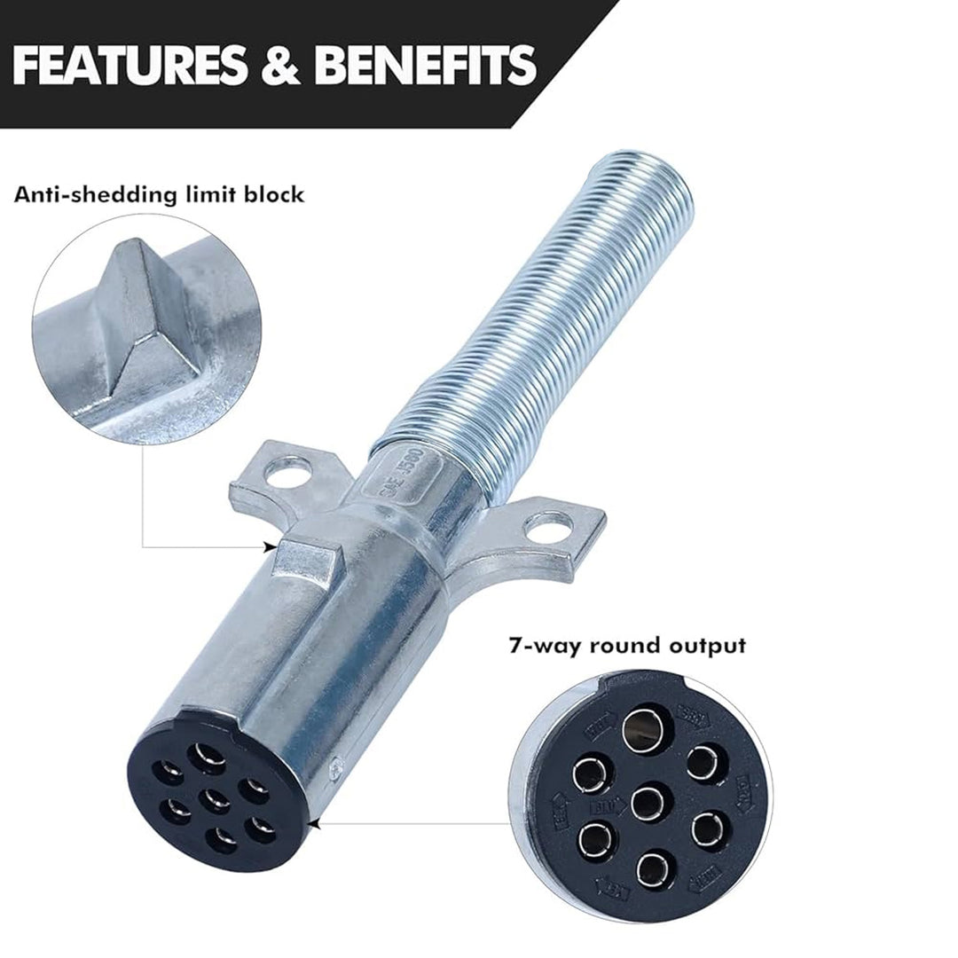 Heavy Duty Zinc Die-Cast Plug w/Cable Guard (Set of 2)