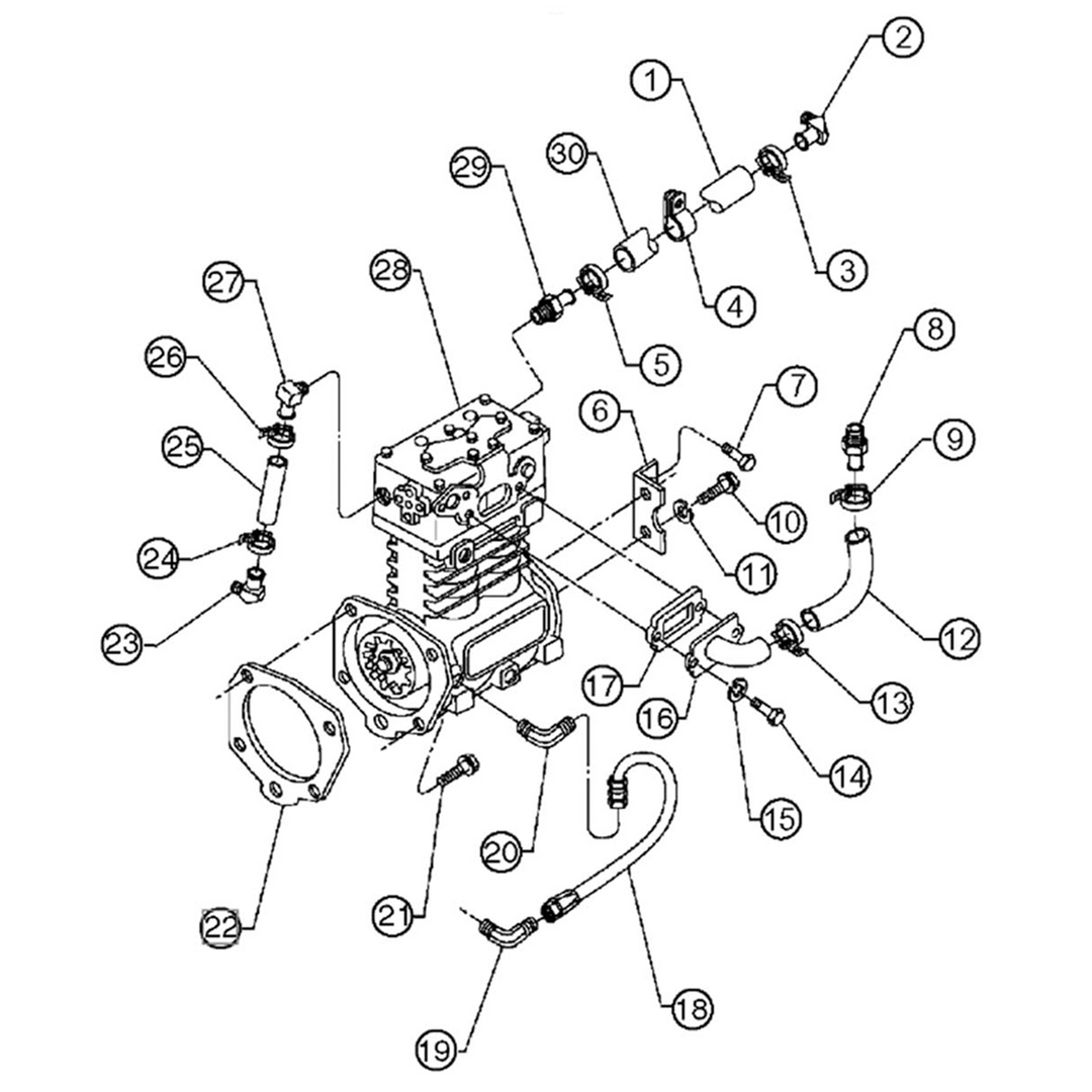 Air compressor & Accessory Drive Mounting Gasket Detroit Diesel S60 & S50
