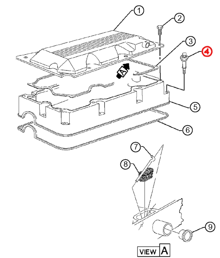 Manguito de tapa de válvula ASM S60 12,7L y 14L 10 piezas (23522271)
