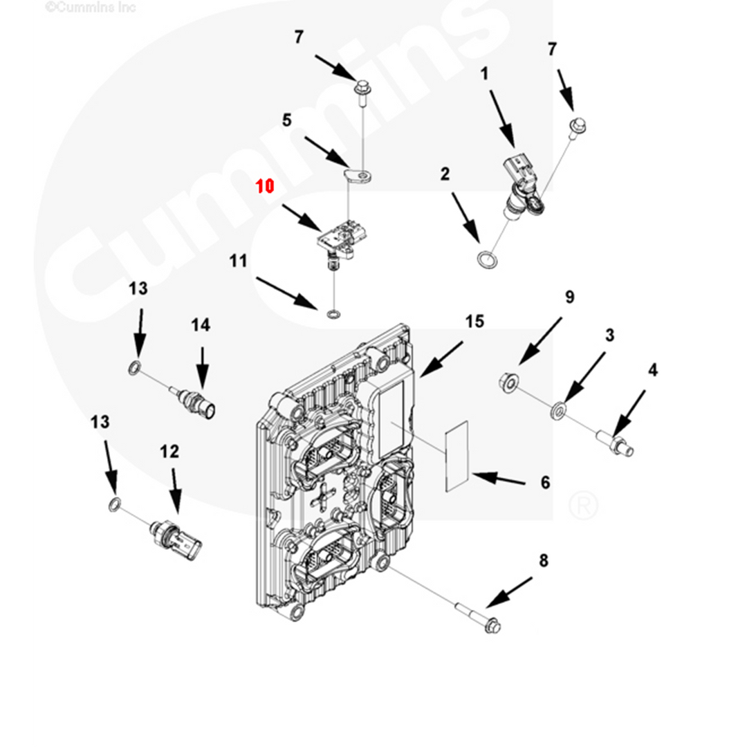 Sensor de aumento de temperatura del aire para Cummins ISX (2897334)