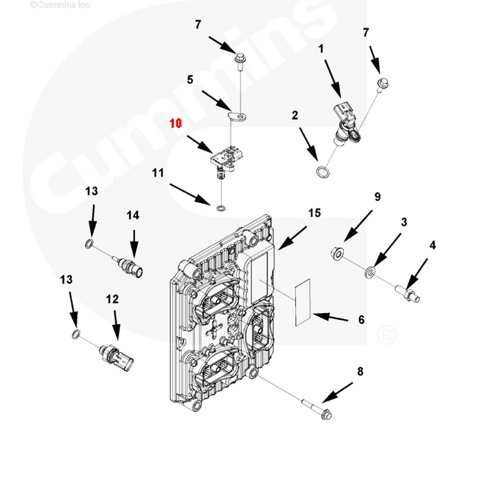Sensor de aumento de temperatura del aire para Cummins ISX (2897334)