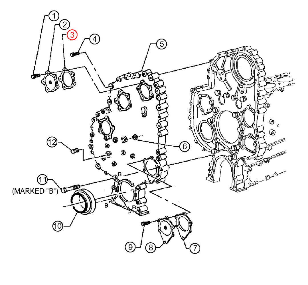 Gasket Accessory Drive Detroit Diesel S60 (08929130)