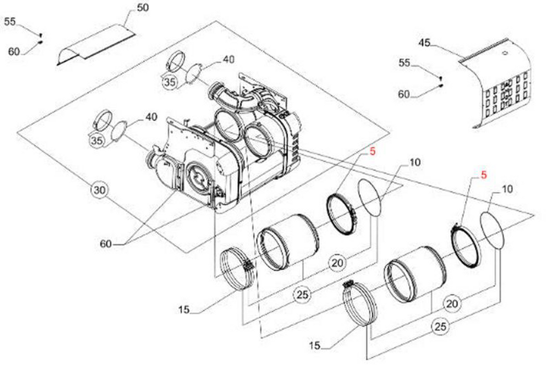 Aftertreatment System V-Band Clamp for DPF 35002