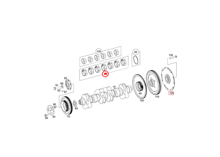 Main Bearing DD15 Set of 7 ( A4720300740 )