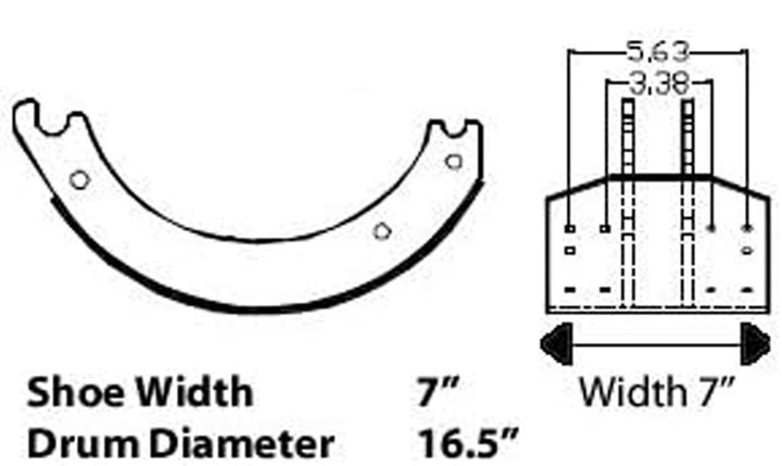 Brake Shoe Assembly Kit With Hardware Kit (4707Q)
