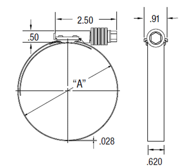 Clamp CT 300SS 5/8 Band 1 to 1 3/4 (75 in-lbs)(CT 175 L SS)(Set of 4)