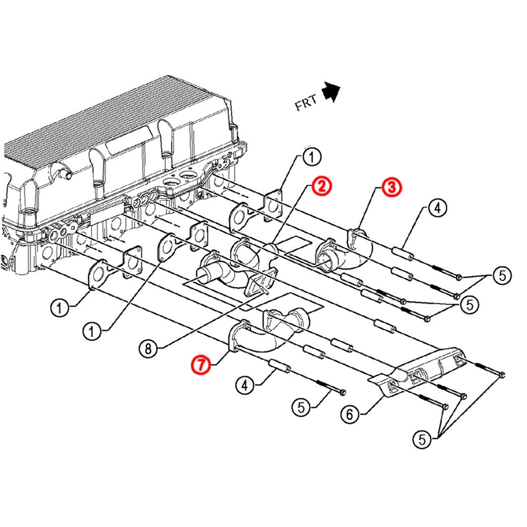 Manifold Exhaust Kit Detroit Diesel S60 12.7L