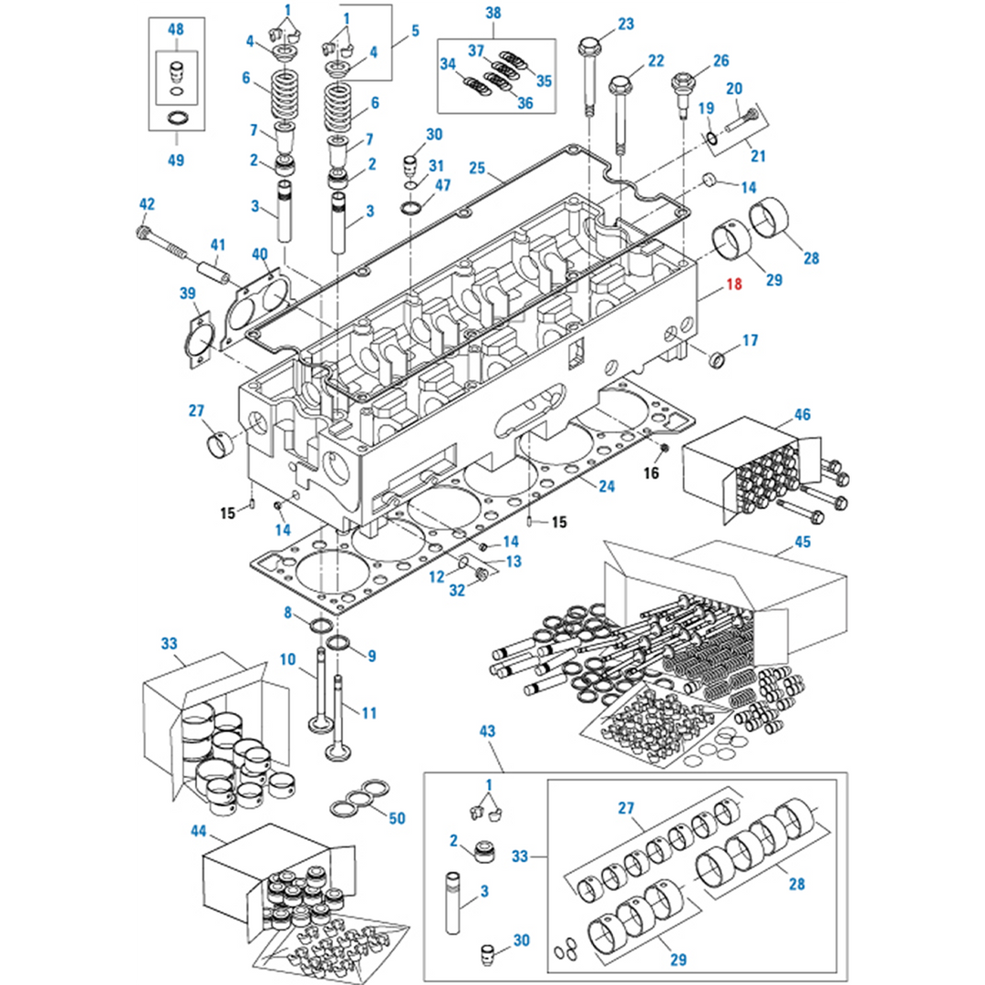 Cylinder Head Assembly Cummins ISX Single Overhead Camshaft