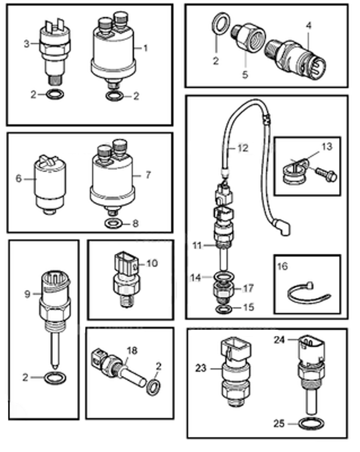 Oil Pressure Sensor Crankcase Volvo D11, D12, D13, D16 (2007-2013)