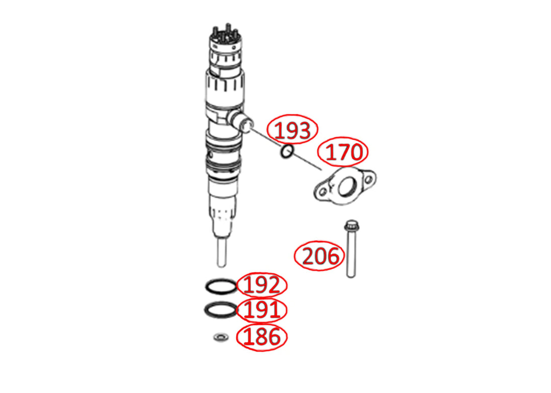 Injector Seal Kit W/Bolt DD15 ( A4600700887 )