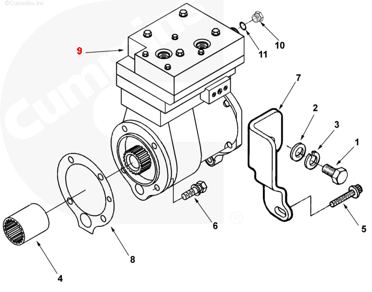 New Air Compressor, Cummins N14, ISM, ISB, QSB, ISF