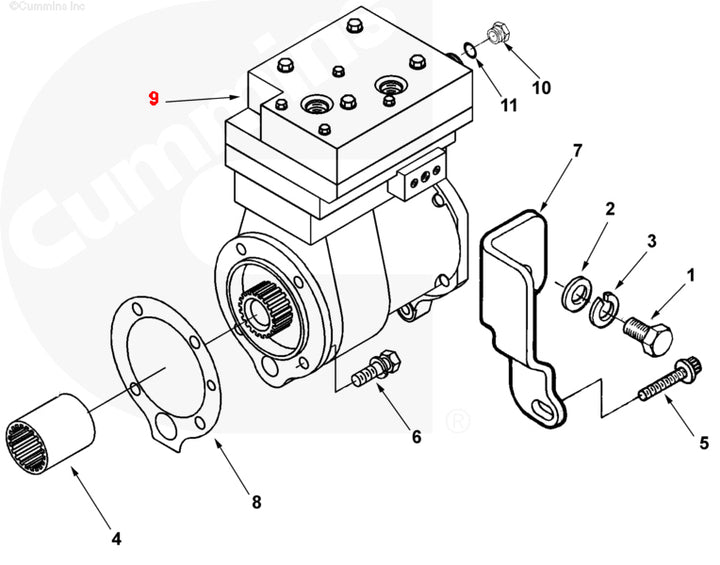 New Air Compressor, Cummins N14, ISM, ISB, QSB, ISF