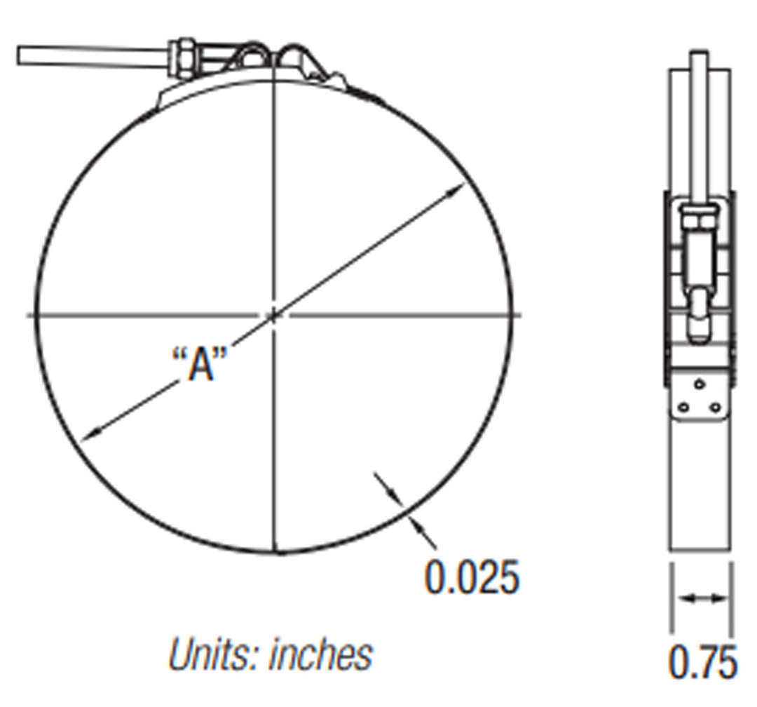Clamp T-Bolt 300SS 3/4 Band 1 1/2 to 1 20/29 (75 in-lbs)(TB 150 SS)(Set of 4)
