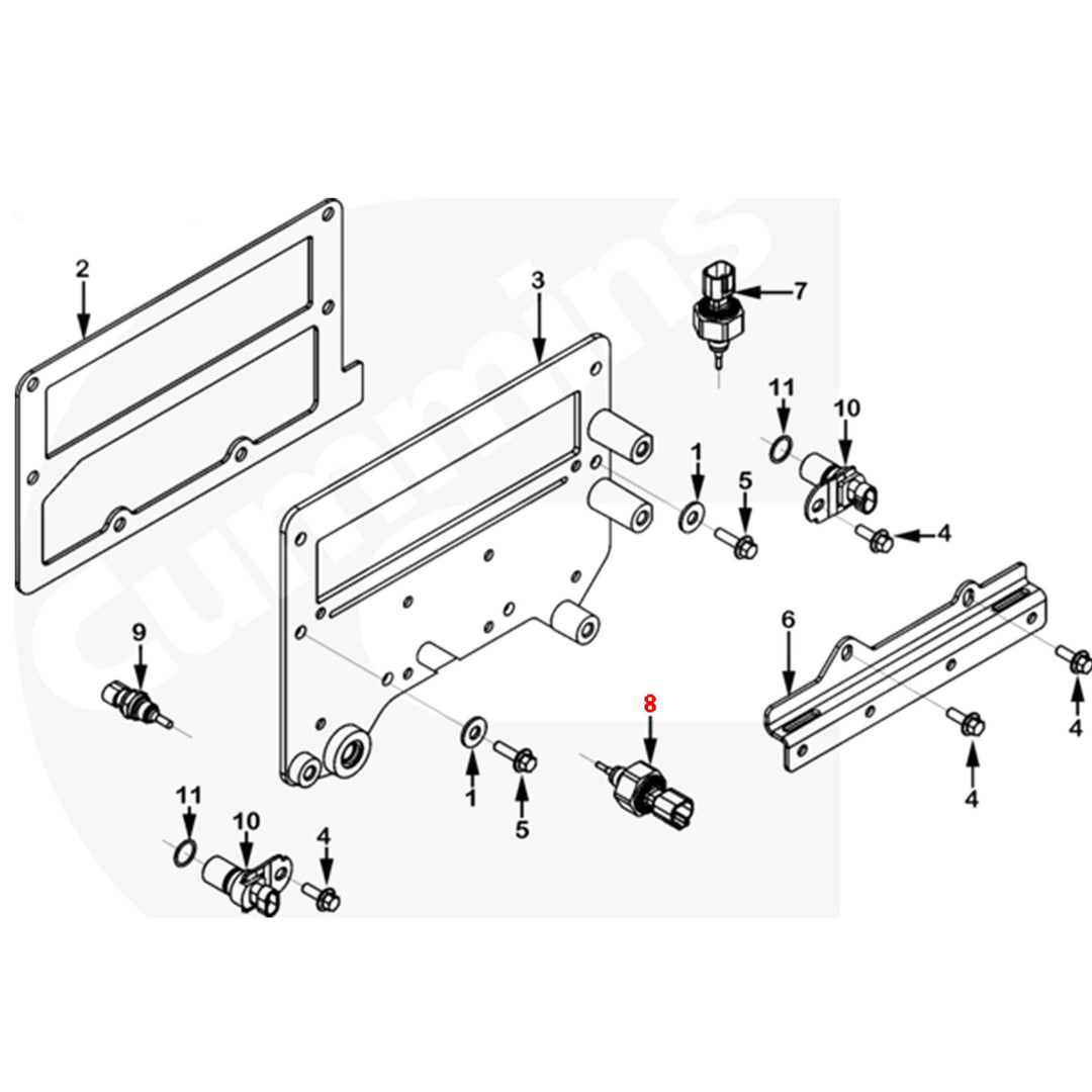 Sensor de presión y temperatura Cummins ISX (4921475)