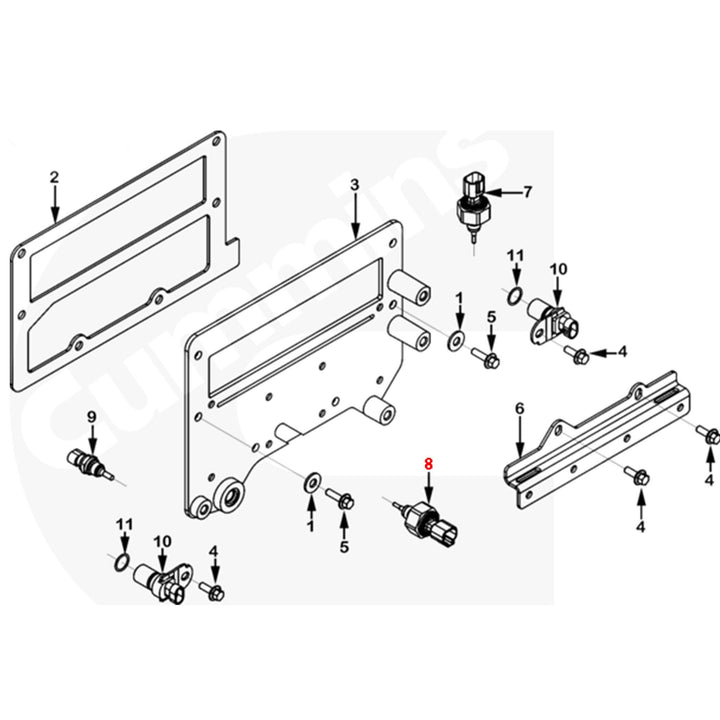 Sensor de presión y temperatura Cummins ISX (4921475)