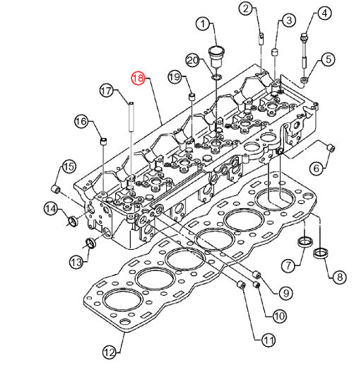 Culata nueva ASM S60 12,7L (23525566)