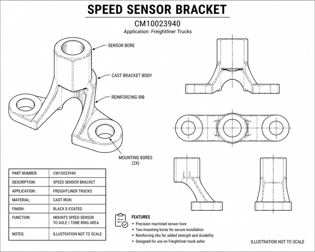 Wheel Speed Sensor Mounting Bracket (CM 10023940)
