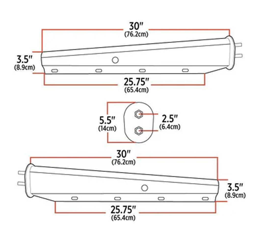 Mud Flap Hanger Bracket Black Spring Loaded (LH + RH) Set
