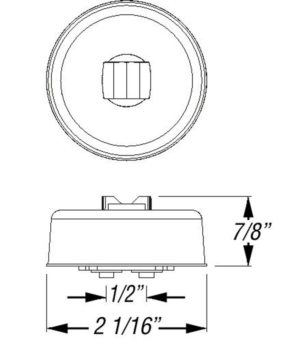 Luz de gálibo/marcador, 5 LED, 2", ámbar (juego de 4)