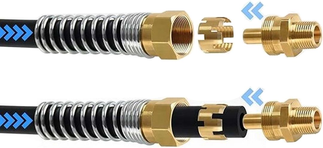 Hose Sleeve Brass Air Brake Fitting 3/8" x 3/8" ID (Set of 5)