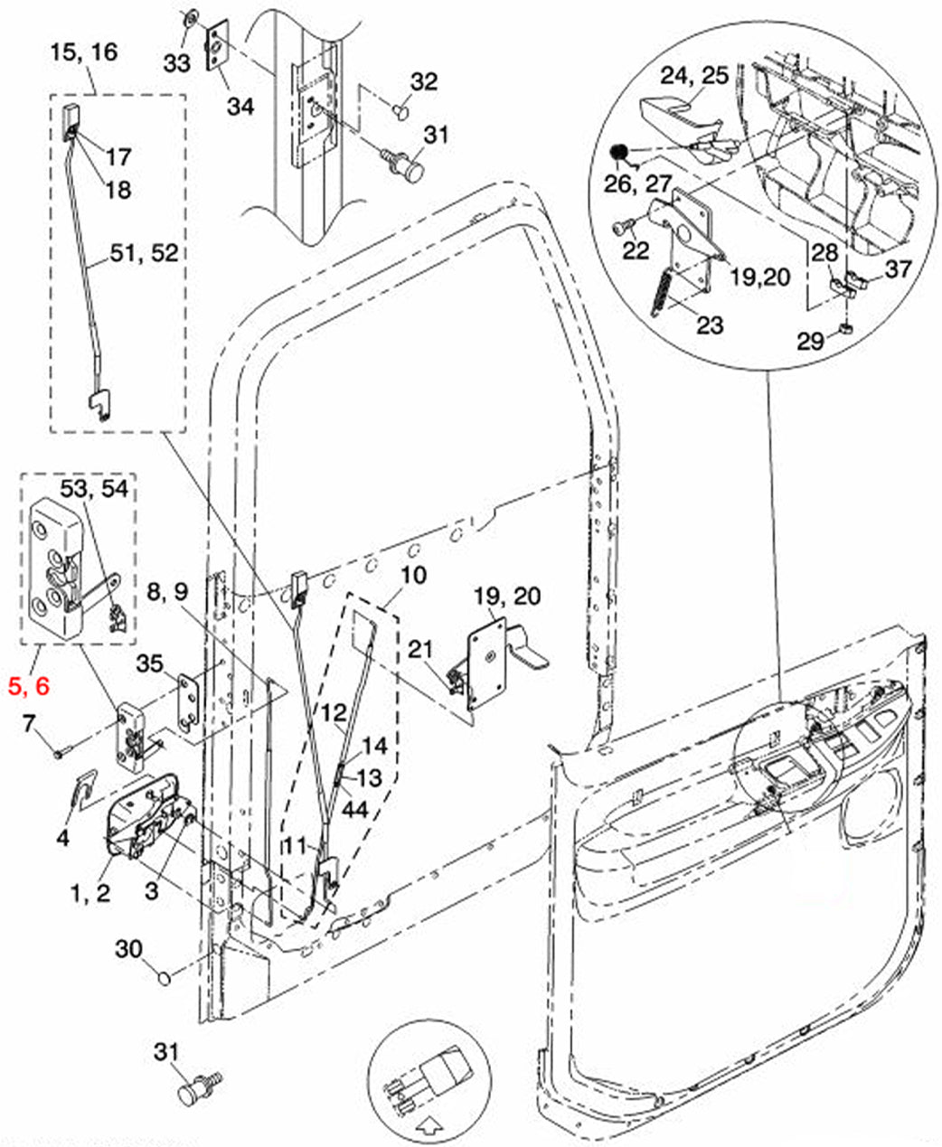 Door Latch LH (Freightliner Columbia)