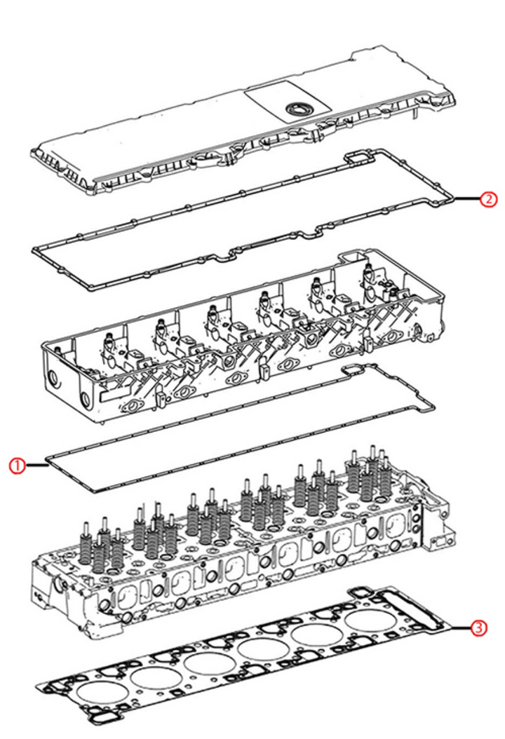 Kit de juntas de culata y tapa de válvulas DD15 (903) (A4720161420)
