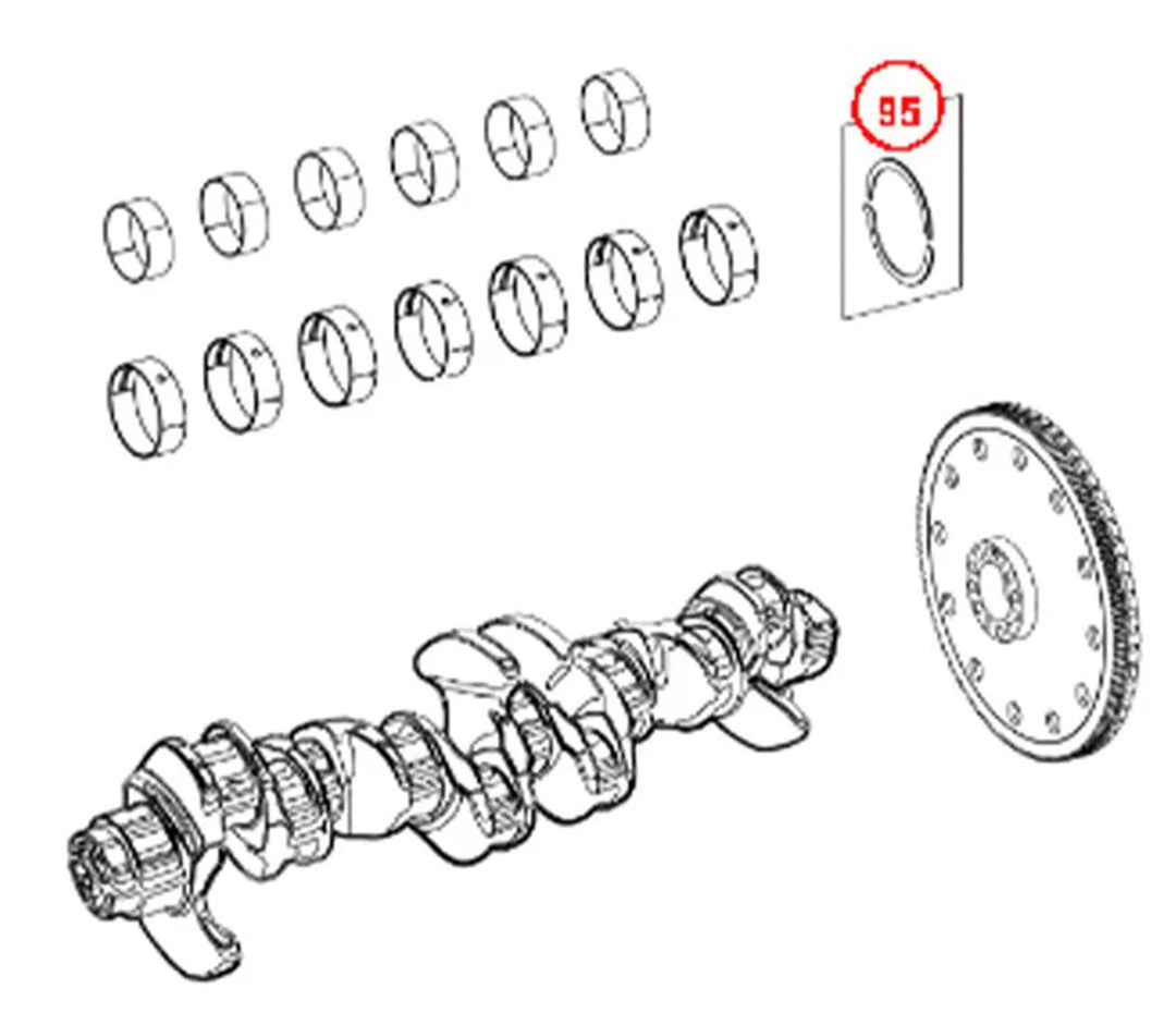 Thrust Washer Set S60 14L (4 Pcs)(Kit of 2 of 23530554 + 2 of 23530555)