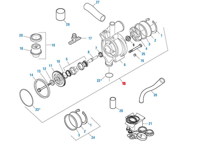 Water Pump ASM S60 14L (R23535018)