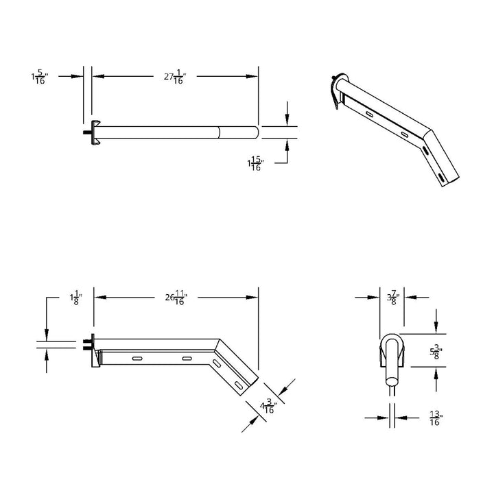 Stainless Steel Mud Flap Hanger Bracket Left and Right Hand Set