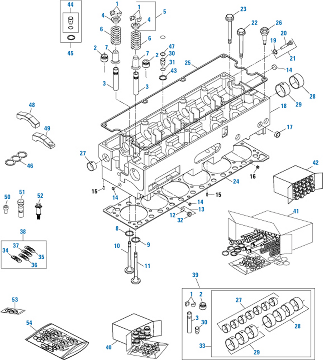 Cummins ISX & QSX EGR Dual Overhead Camshaft Upper Engine Gasket Set