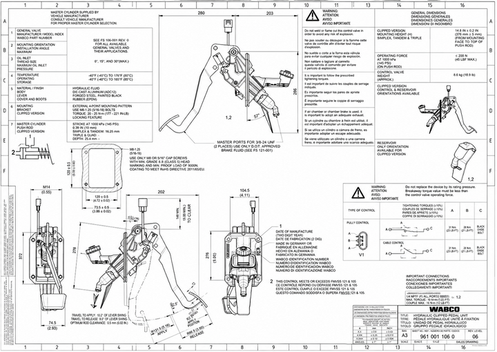 Hydraulic Clutch Pedal Unit Hose 2.2m
