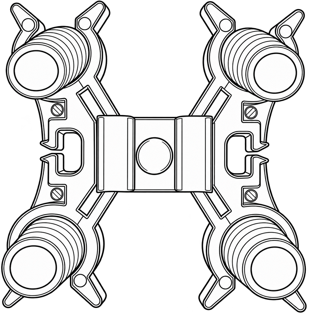 Separador de manguera de 4 orificios de 3/8" (4X663838D)