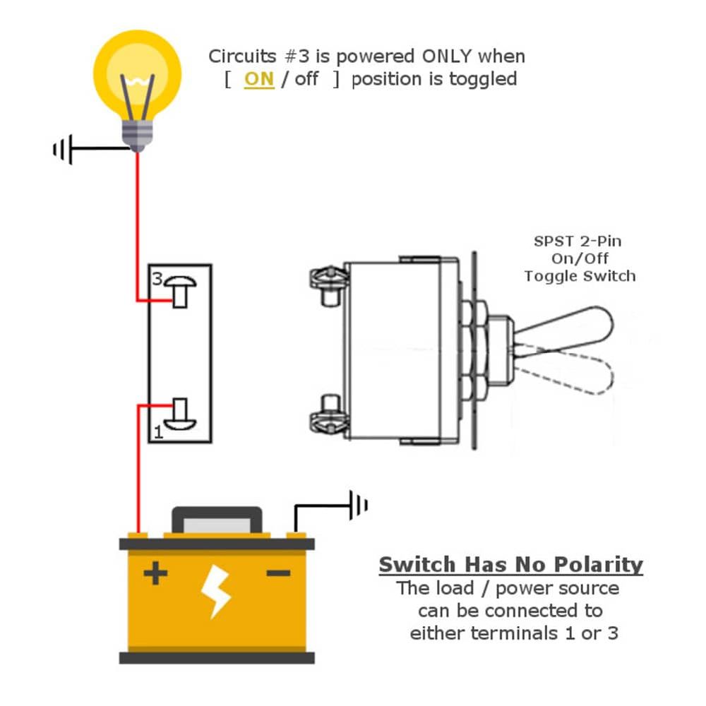 Toggle Switch On/Off 12V 20A ( 422675D )