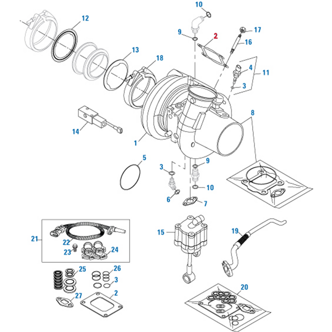Gasket Turbocharger Cummins ISX15