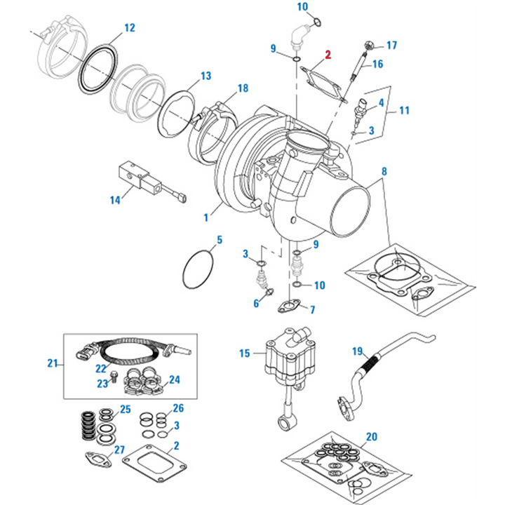 Gasket Turbocharger Cummins ISX15