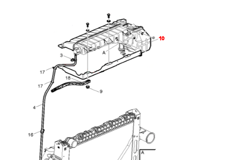21037646 Heavy Duty Pressurized Coolant Reservoir with Cap and Sensor Mack 2008 ...