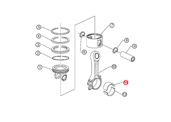 Connecting Rod Bearing Kit S60 14L Set of 6 ( 23526141 )