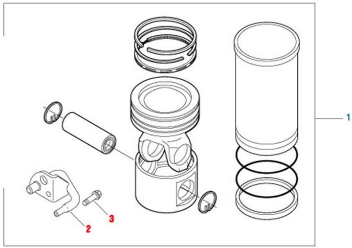 Engine Piston Oil Cooling Nozzle Kit Detroit Diesel S60 (23528493 & 23506222)