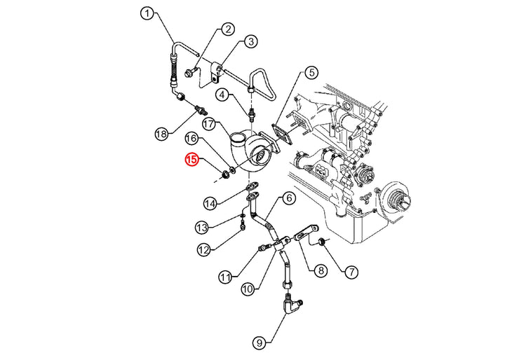 Nut, Turbo Mounting Detroit Diesel S60