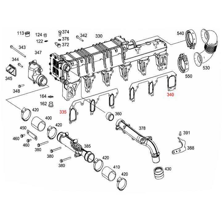 Water Manifold Seal Gasket Kit Detroit Diesel DD15 903, 906 & 910
